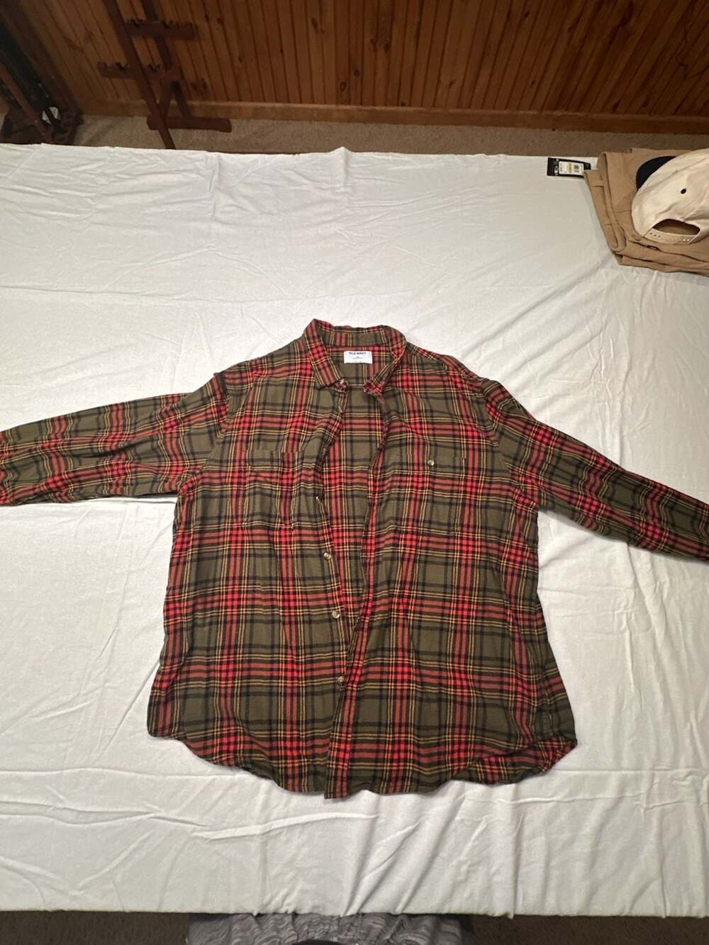 Old Navy Double-Brushed Plaid Flannel Button-Down Shirt